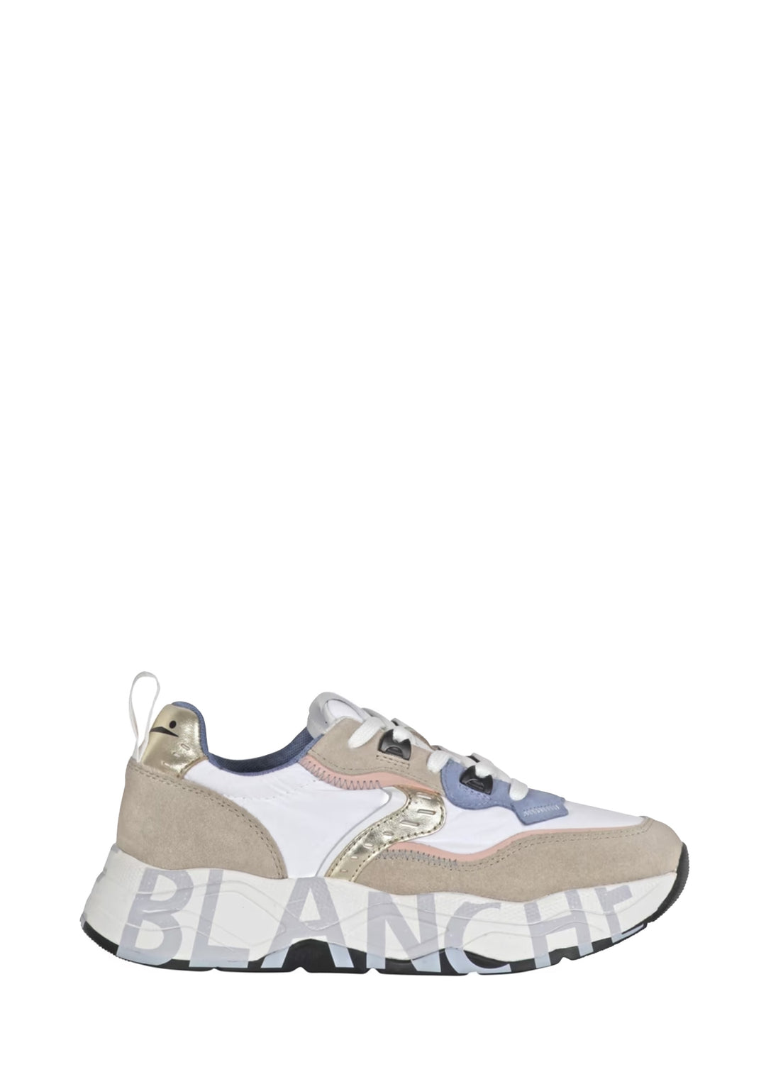 SNEAKERS DONNA Beige Voile Blanche