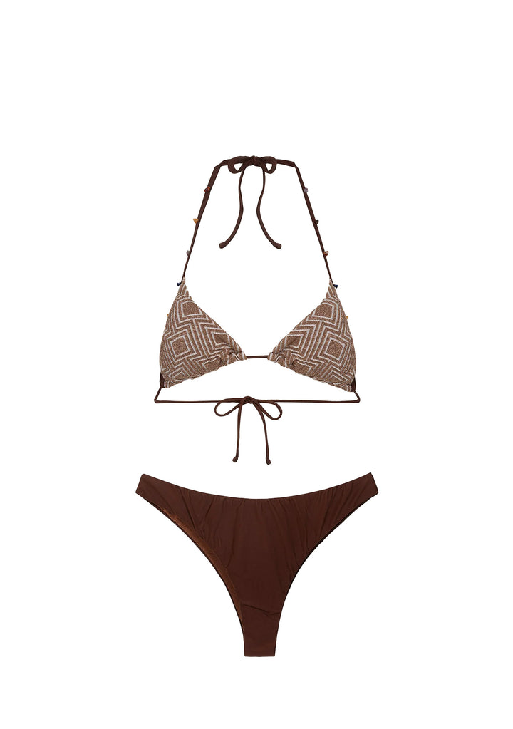 BIKINI TRIANGOLO Marrone Me Fui