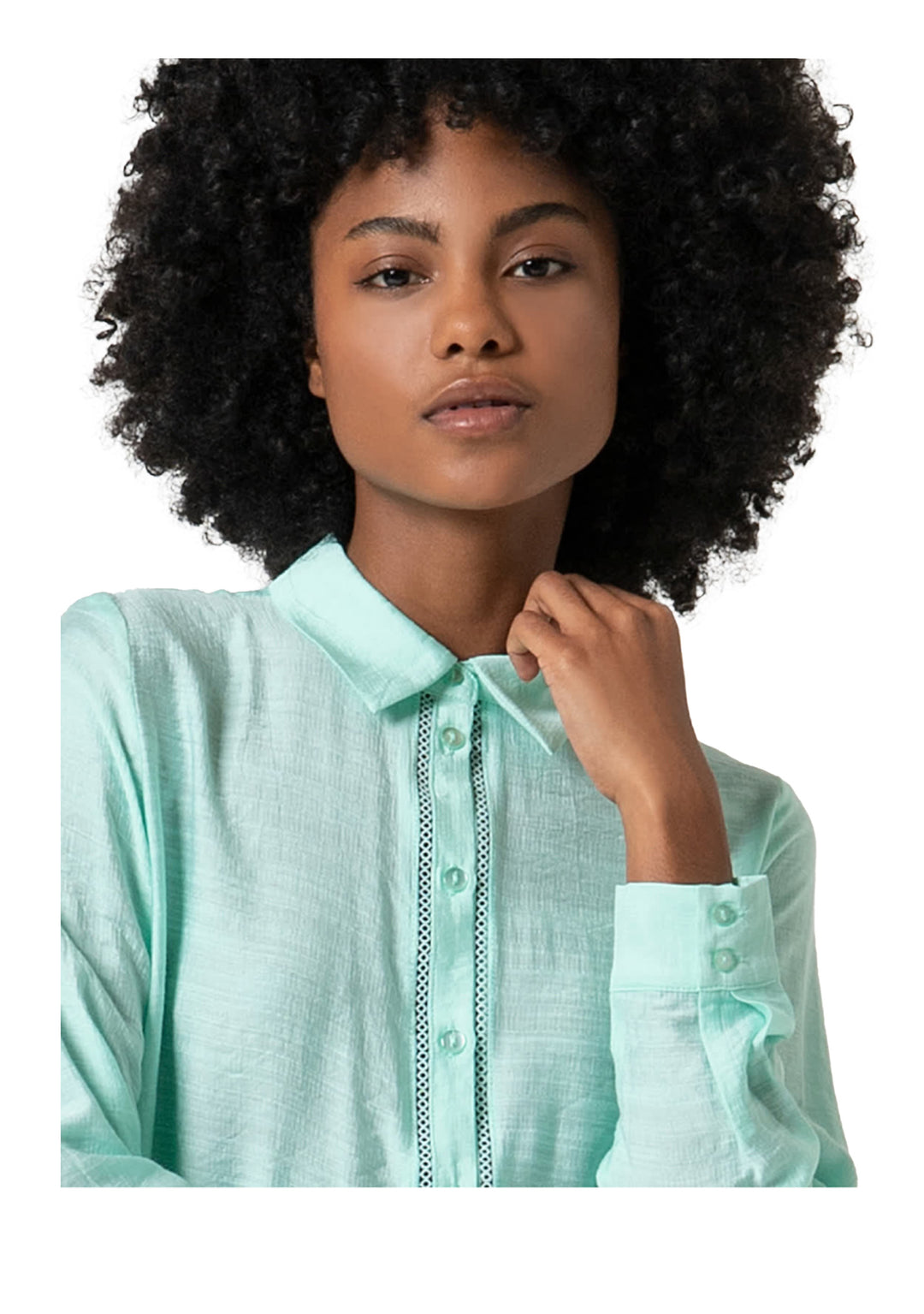 Camicetta Verde Camicia Verde Acqua Donna Camicia Basic Bamboo