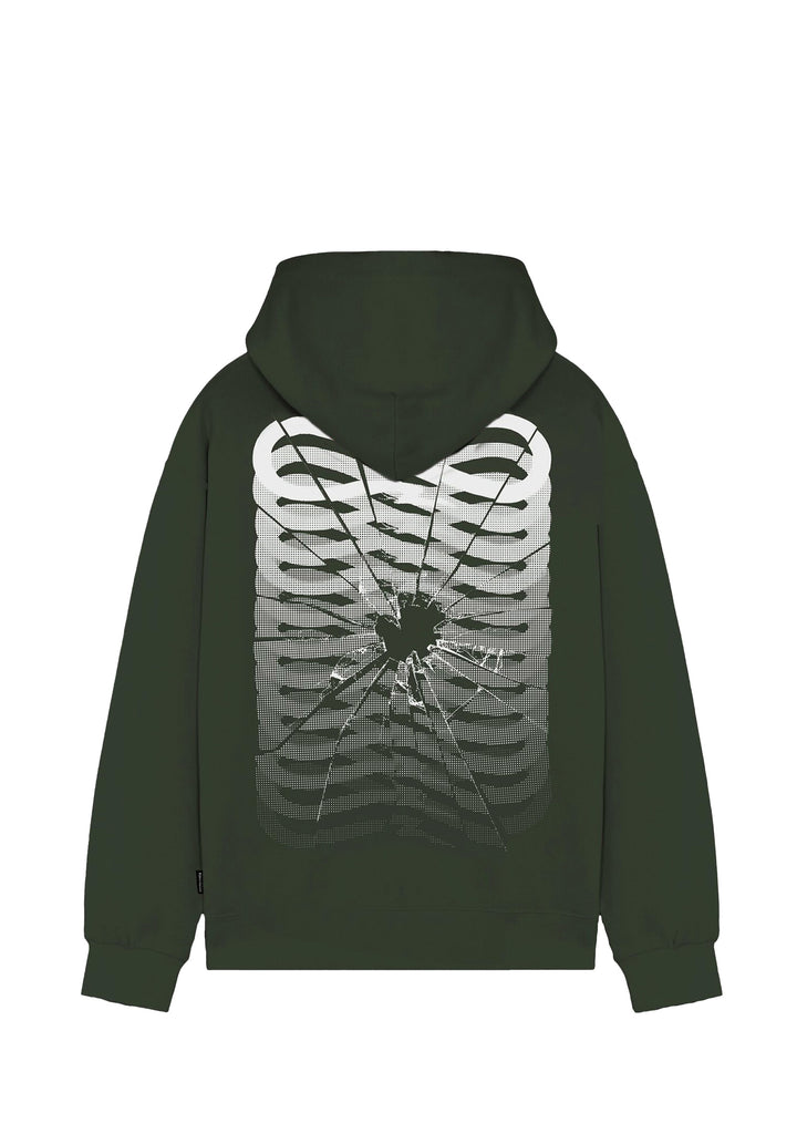 PROPAGANDA Felpa Uomo Verde RIBS GLASS