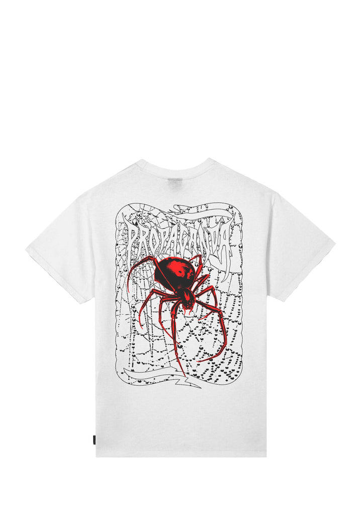 PROPAGANDA - T-shirt Uomo Bianco RIBS SPIDER