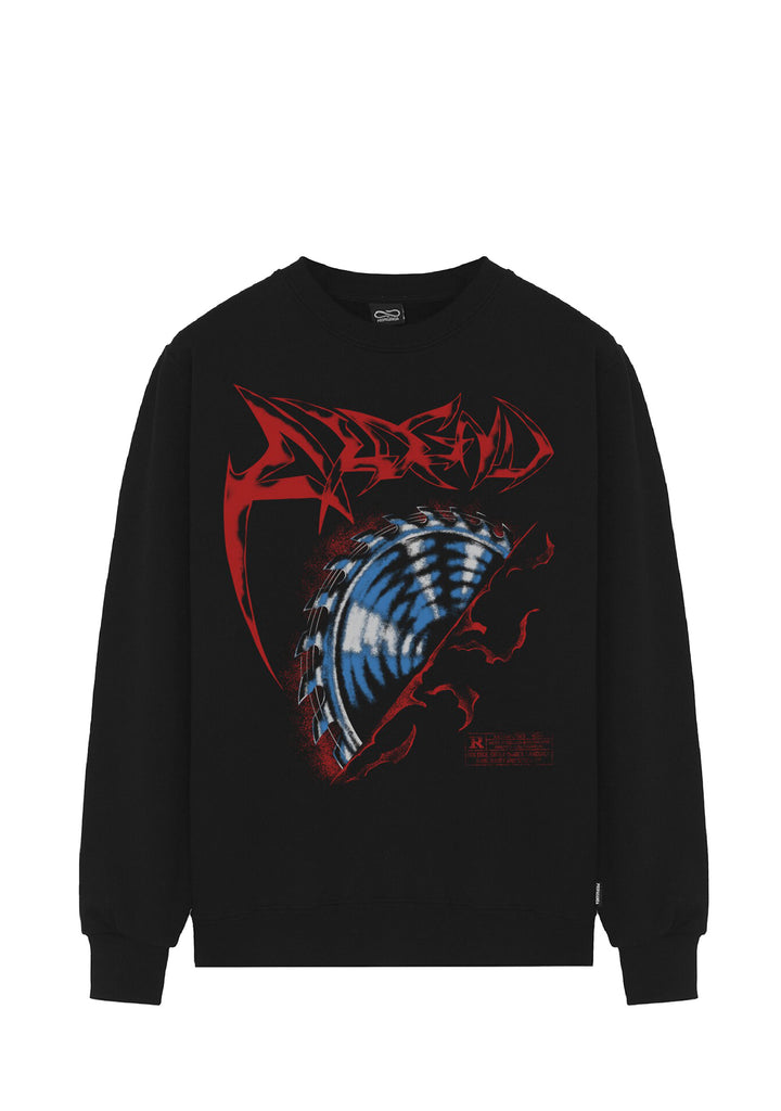 PROPAGANDA Felpa Uomo Nero Saw Crewneck