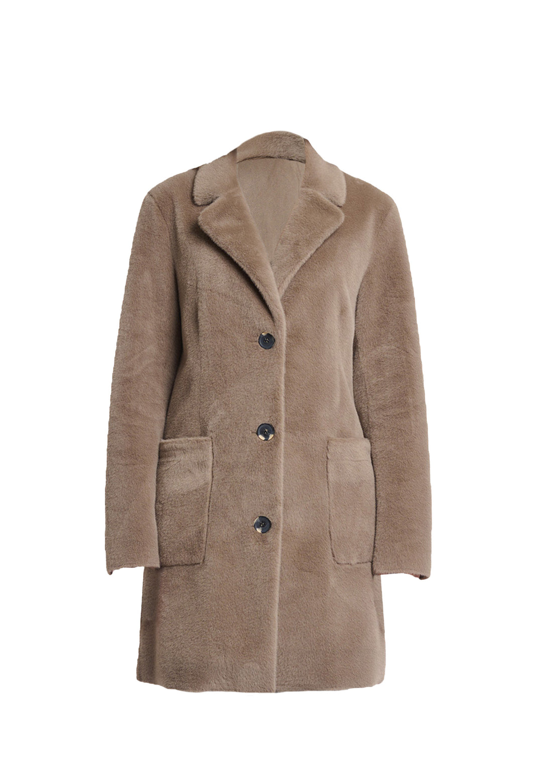 CAPPOTTO DONNA Tortora Rino&pelle