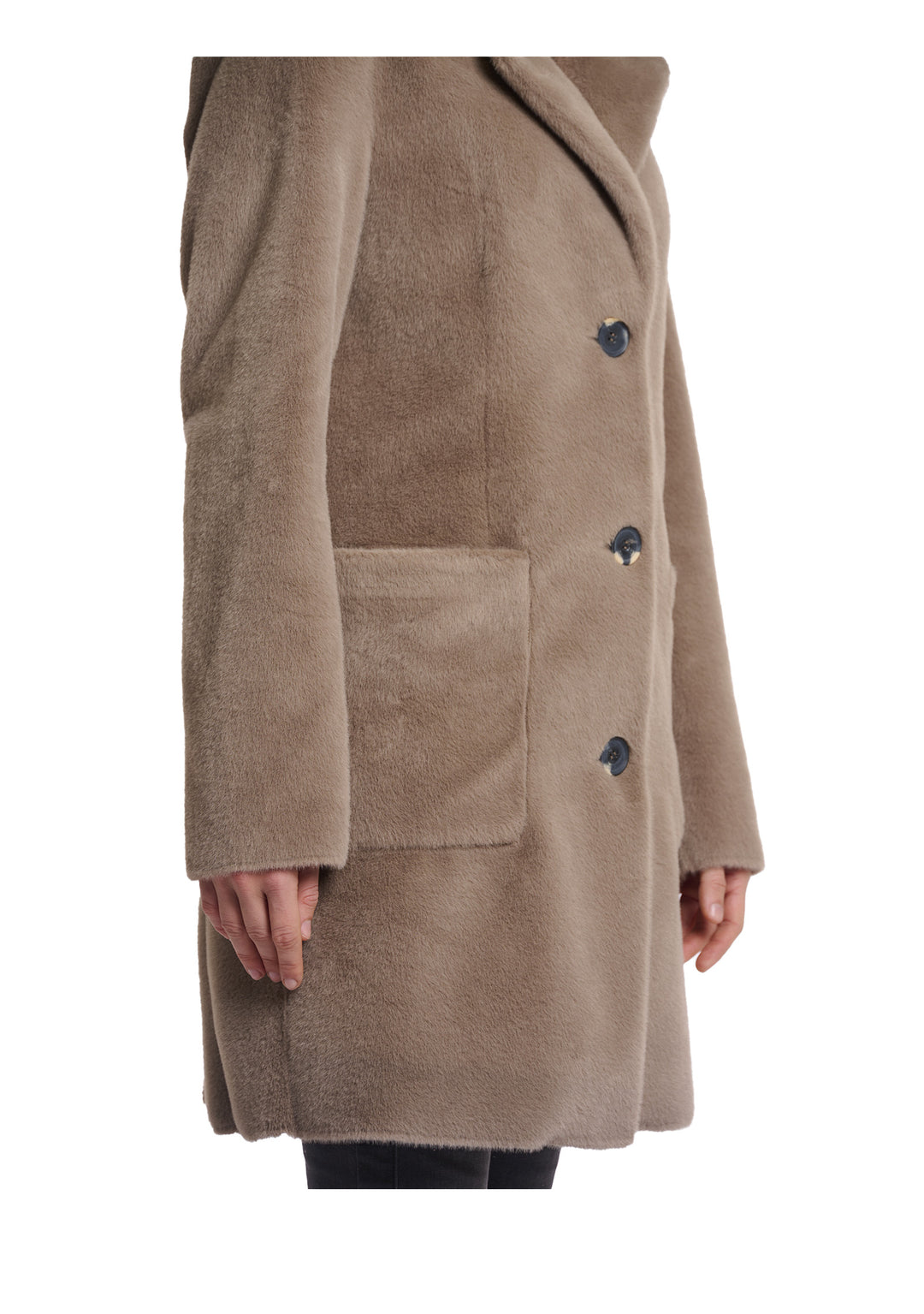 CAPPOTTO DONNA Tortora Rino&pelle