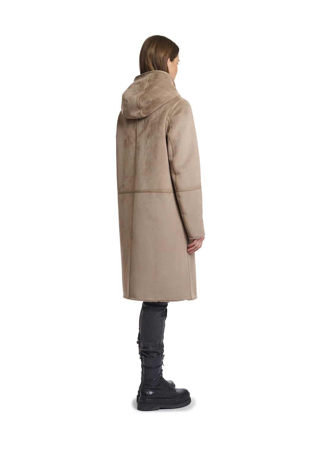 CAPPOTTO DONNA Tortora Rino&pelle