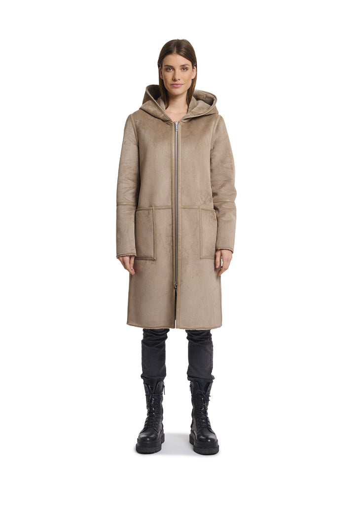 CAPPOTTO DONNA Tortora Rino&pelle