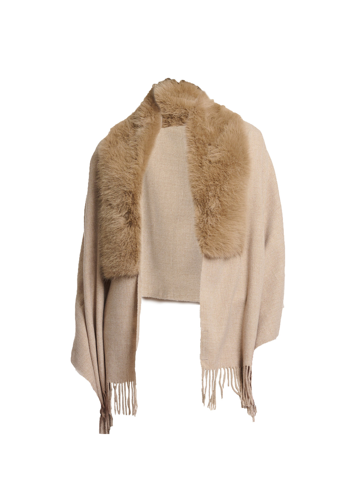 PONCHO DONNA Beige Rino&pelle
