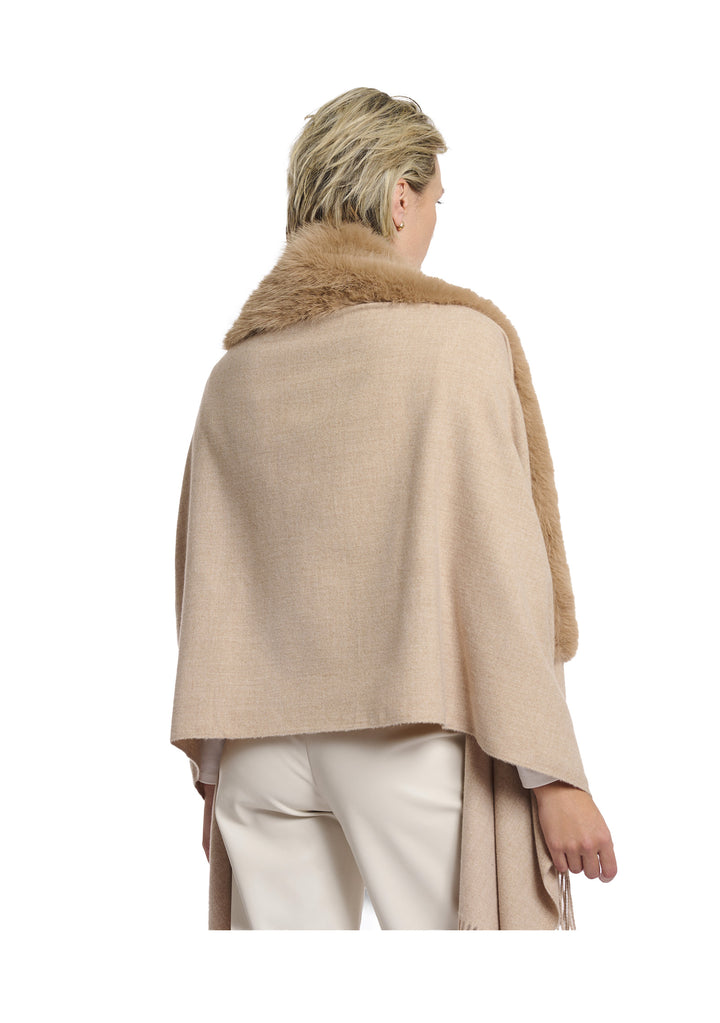 PONCHO DONNA Beige Rino&pelle