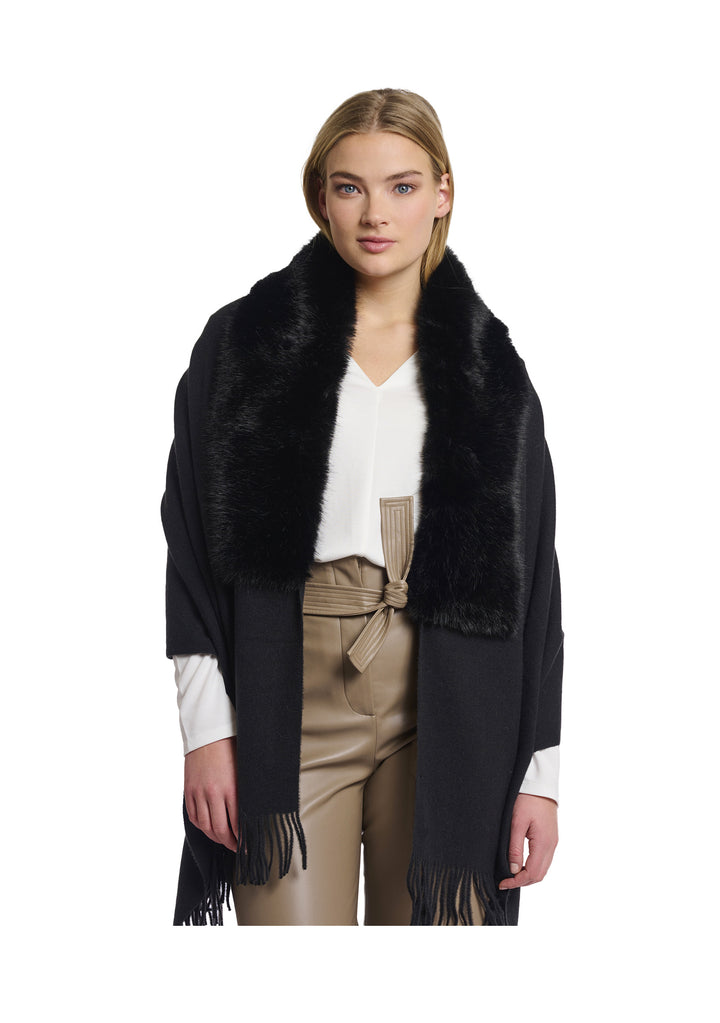 PONCHO DONNA Nero Rino&pelle