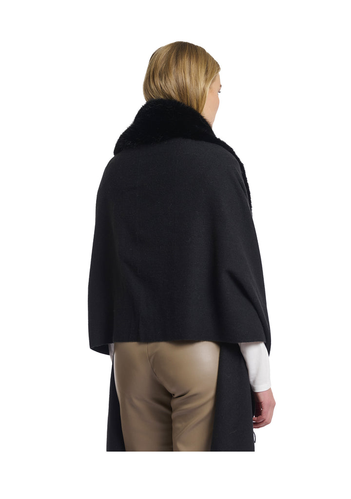 PONCHO DONNA Nero Rino&pelle
