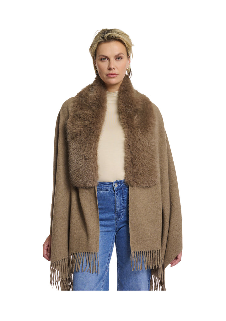 PONCHO DONNA Tortora Rino&pelle