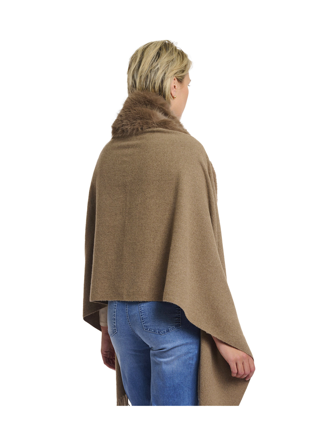 PONCHO DONNA Tortora Rino&pelle