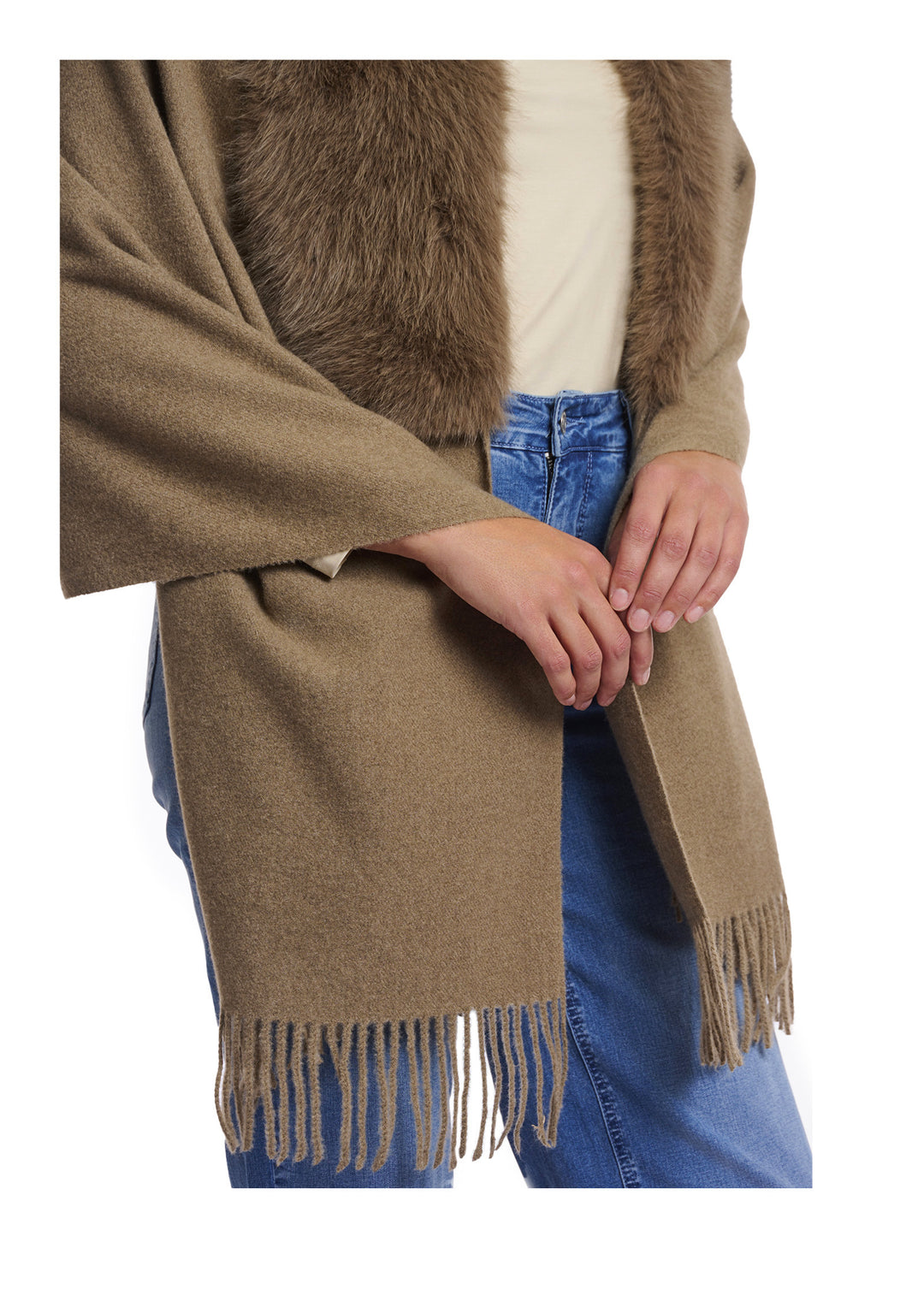 PONCHO DONNA Tortora Rino&pelle