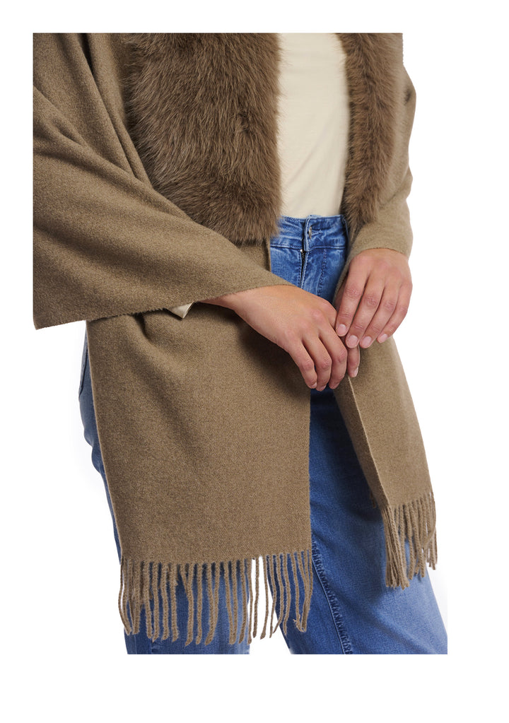 PONCHO DONNA Tortora Rino&pelle