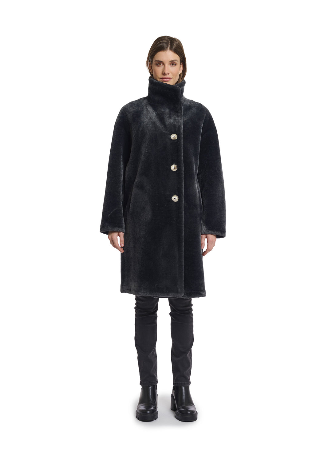 CAPPOTTO DONNA Grigio Rino&pelle