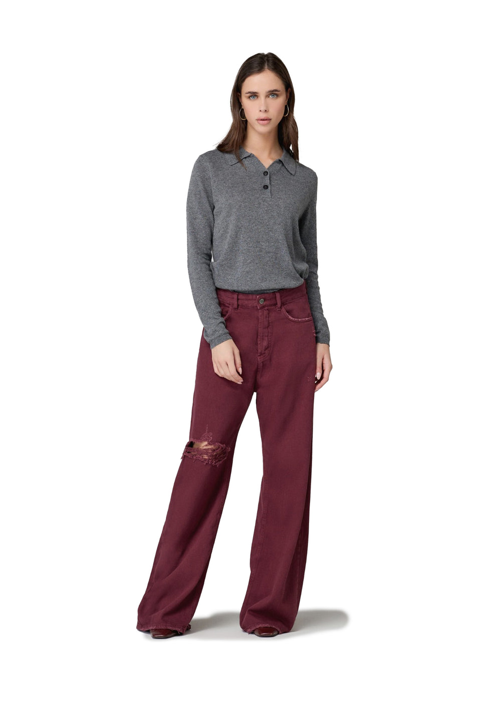 PANTALONE DONNA Bordeaux Hinnominate