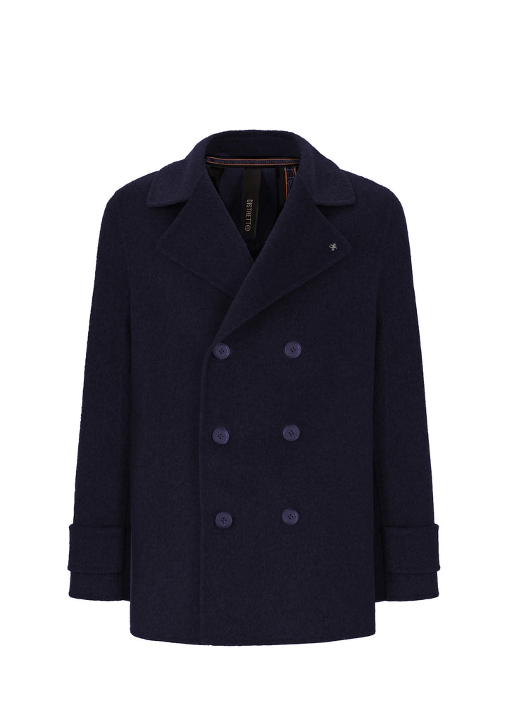 DISTRETTO12 - Cappotto Uomo Blu: Peacoat Essex