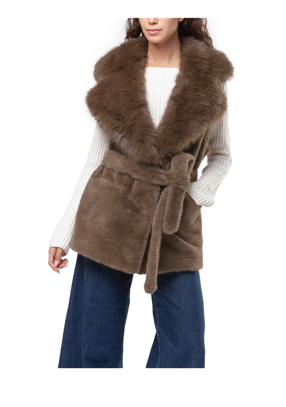 GILET DONNA Marrone V°73