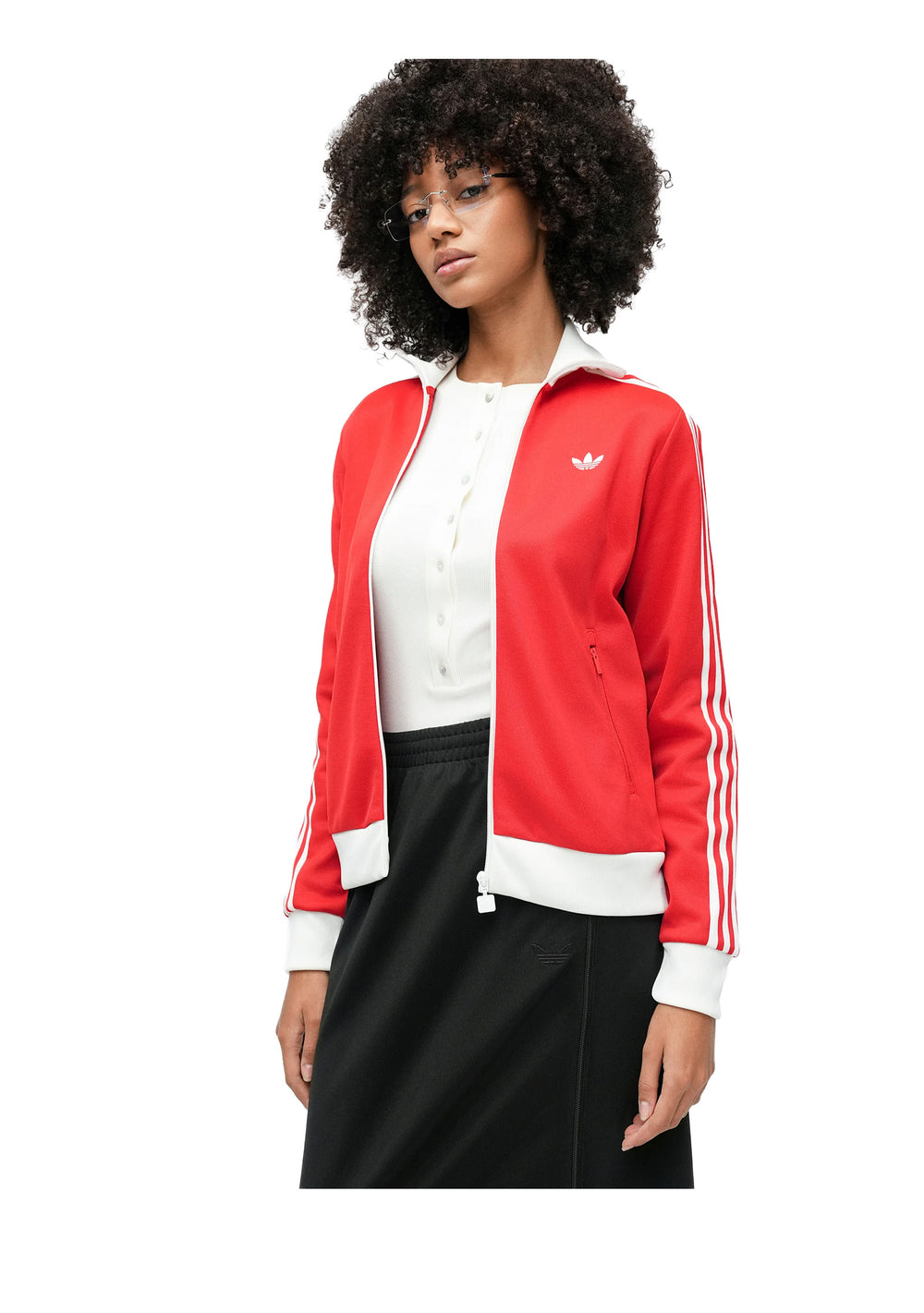FELPA DONNA Rosso Adidas