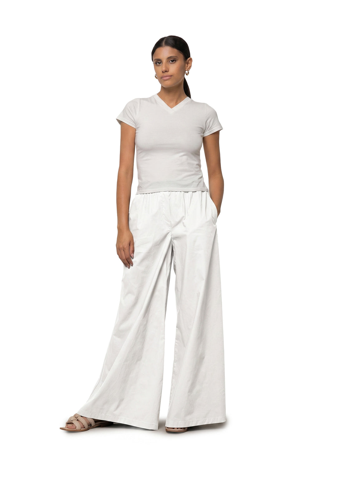 PANTALONE DONNA Bianco Kaos