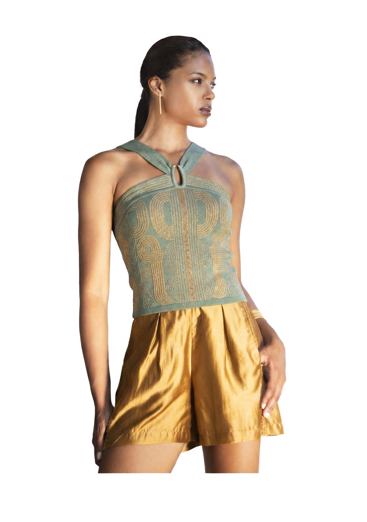 TOP DONNA Verde Aggèl Knitwear