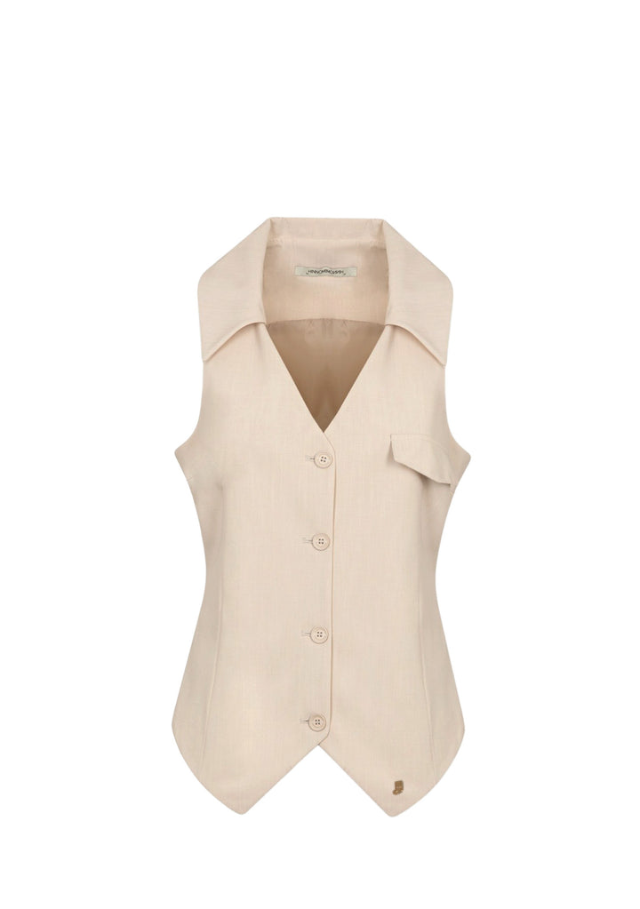 GILET DONNA Beige Hinnominate