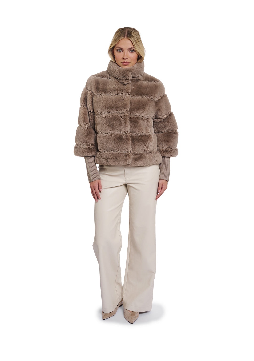 GIACCA DONNA Tortora Rino&pelle