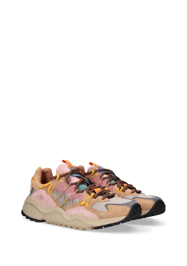 SNEAKERS DONNA Cognac Flower Mountain