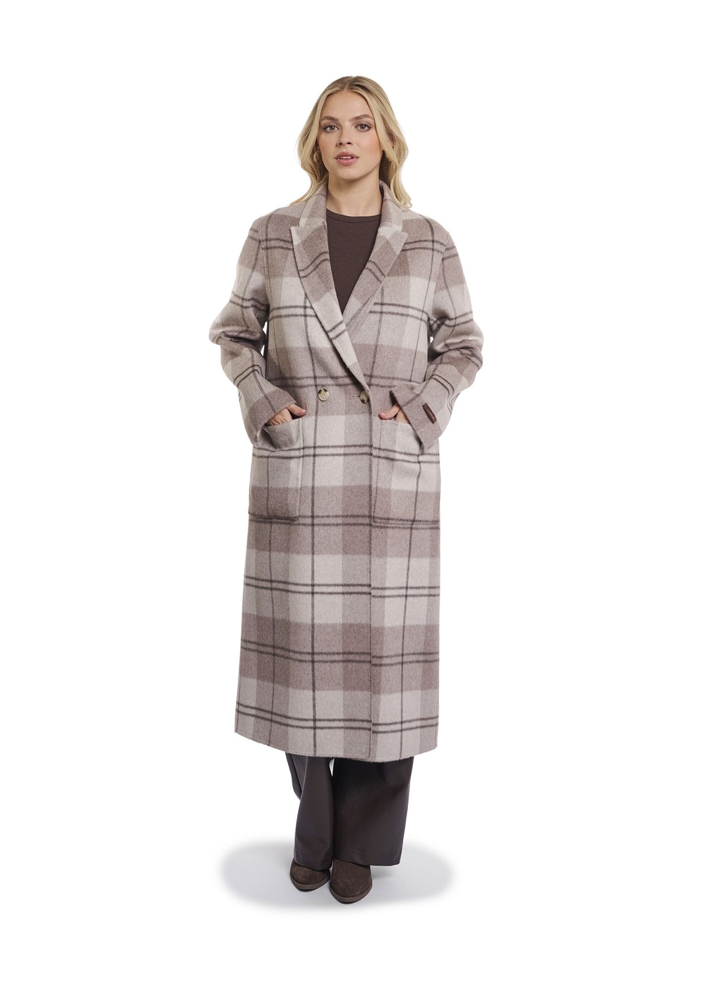 CAPPOTTO DONNA Tortora Rino&pelle