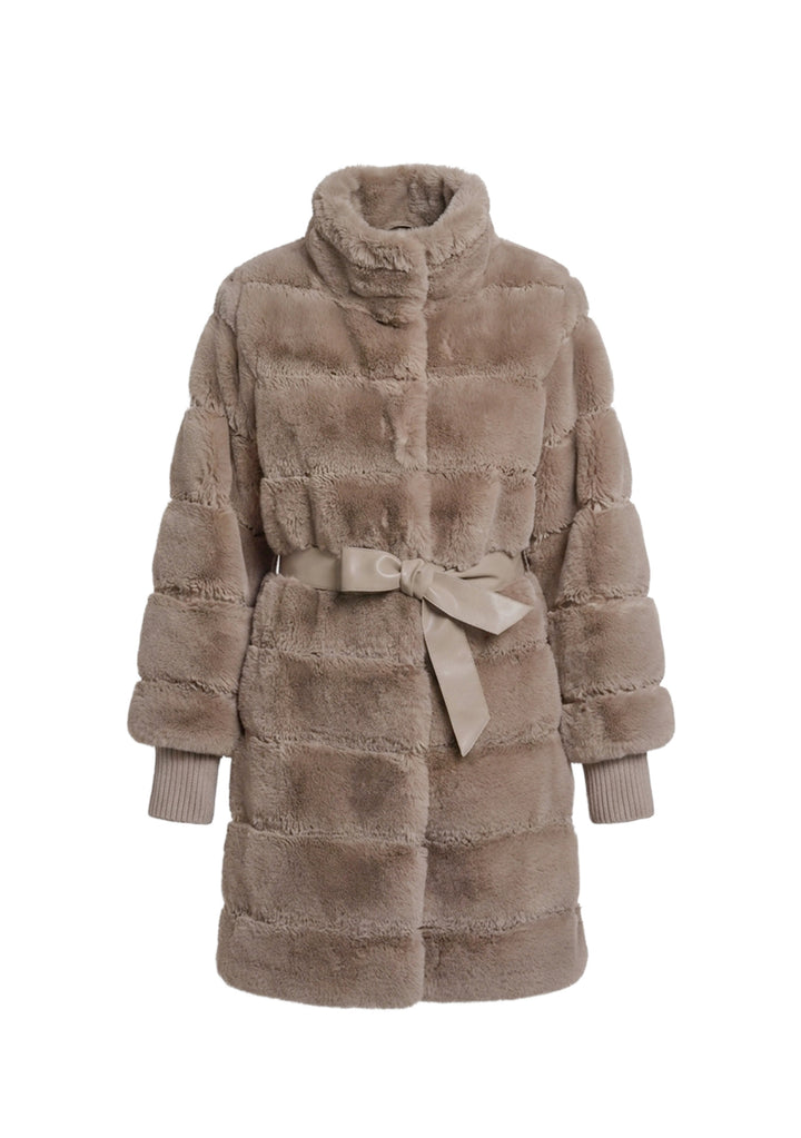 CAPPOTTO DONNA Tortora Rino&pelle