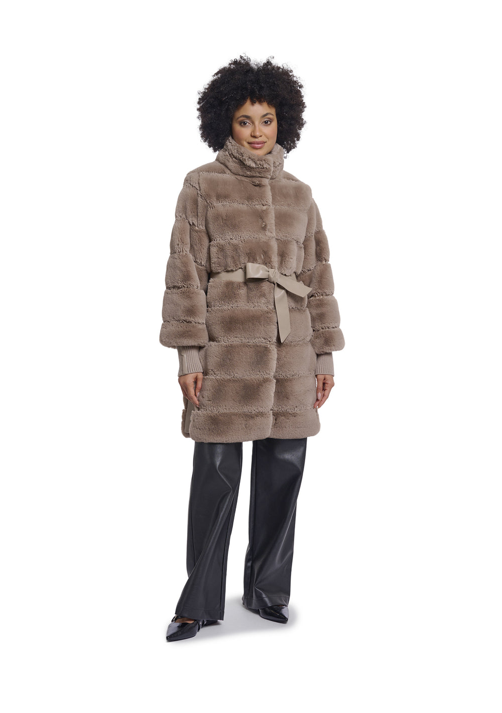 CAPPOTTO DONNA Tortora Rino&pelle