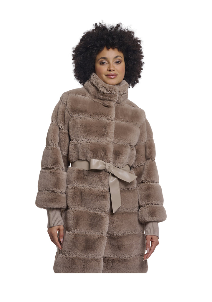 CAPPOTTO DONNA Tortora Rino&pelle