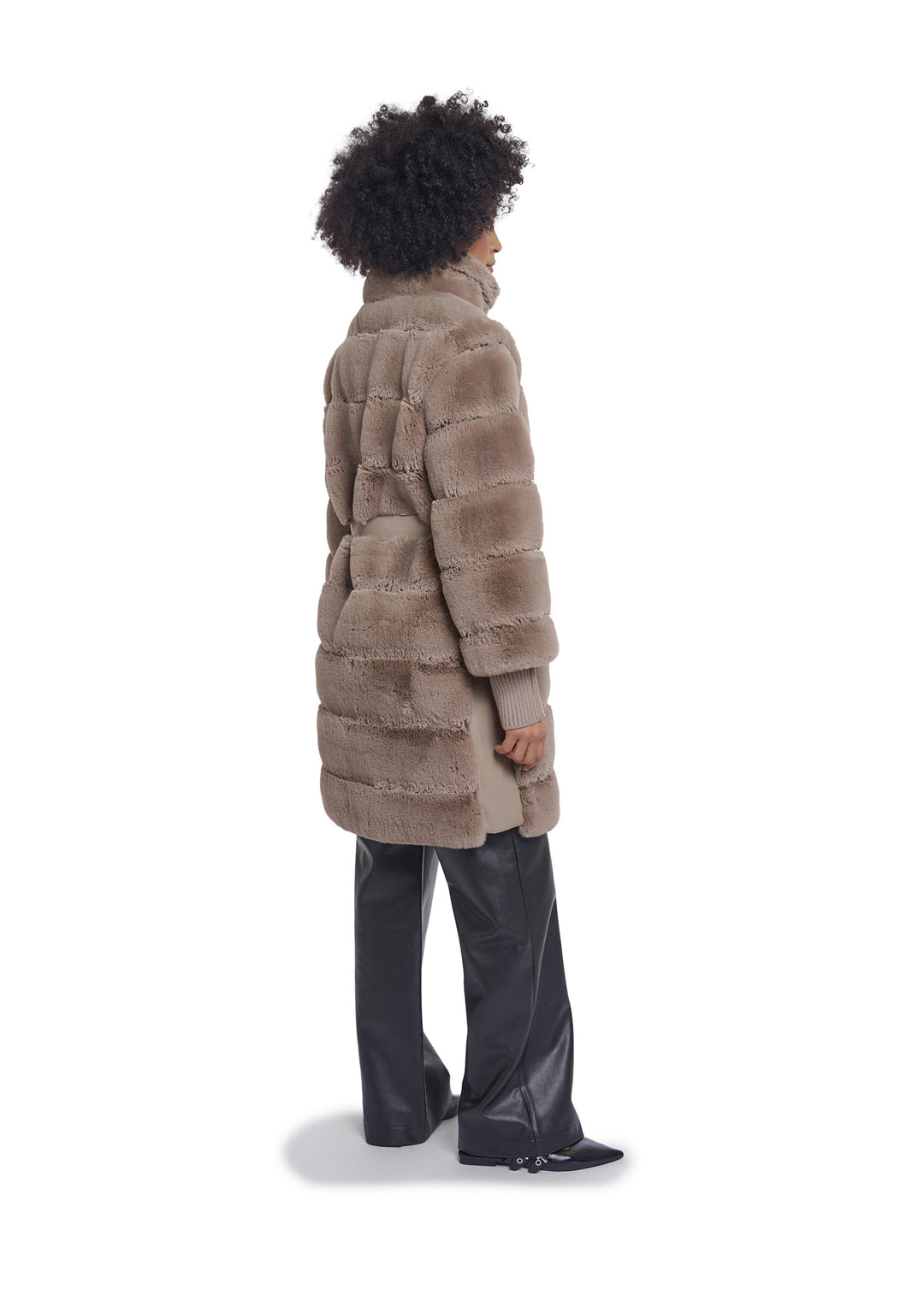 CAPPOTTO DONNA Tortora Rino&pelle
