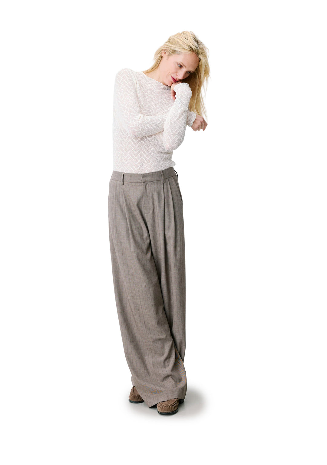 PANTALONE DONNA Tortora Grace&mila