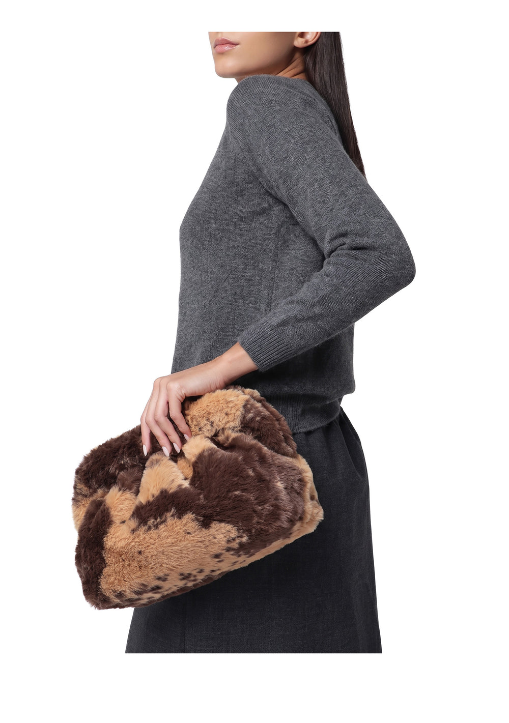 BORSA Marrone Themoirè