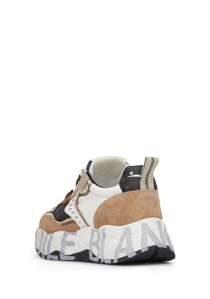 SNEAKERS DONNA Light Brown/black/dove Voile Blanche