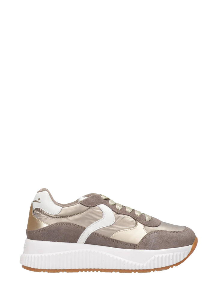 SNEAKERS DONNA Taupe/platinum Voile Blanche