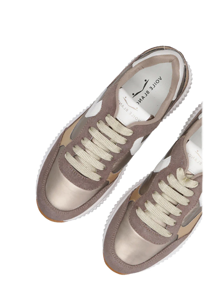 SNEAKERS DONNA Taupe/platinum Voile Blanche