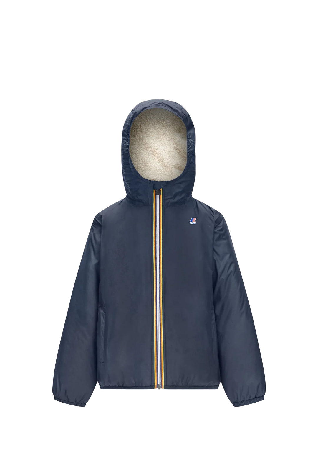 GIACCA JUNIOR Ecru/blue K-way