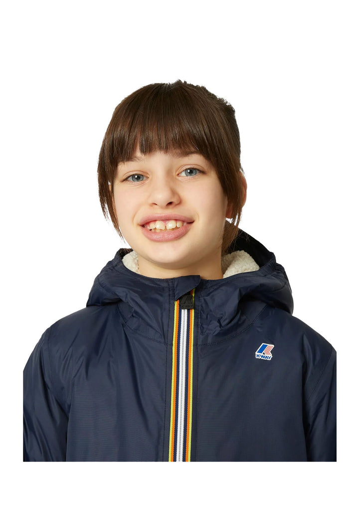 GIACCA JUNIOR Ecru/blue K-way