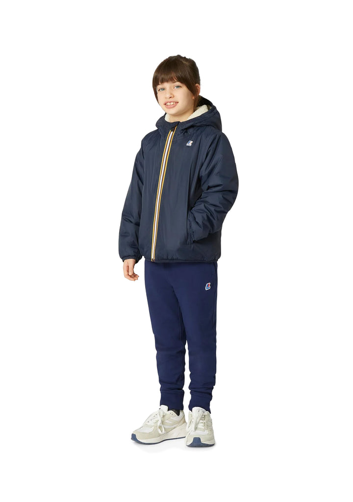 GIACCA JUNIOR Ecru/blue K-way