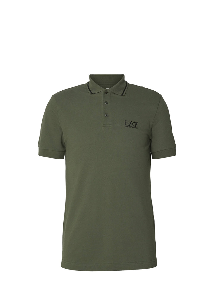 POLO UOMO Verde Militare Ea7 Emporio Armani