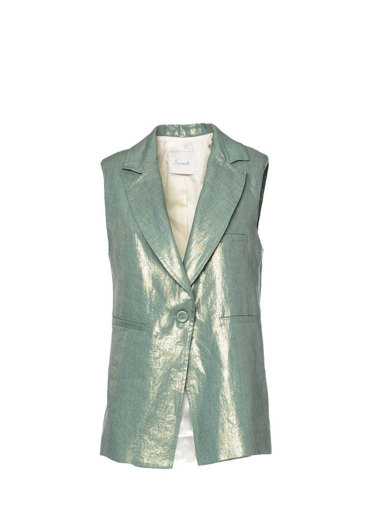 GILET DONNA Verde Acqua Souvenir