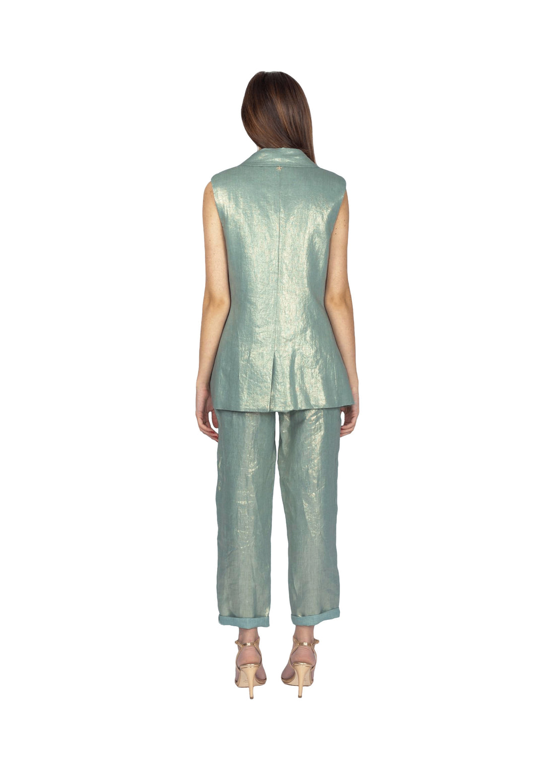 PANTALONE DONNA Verde Acqua Souvenir