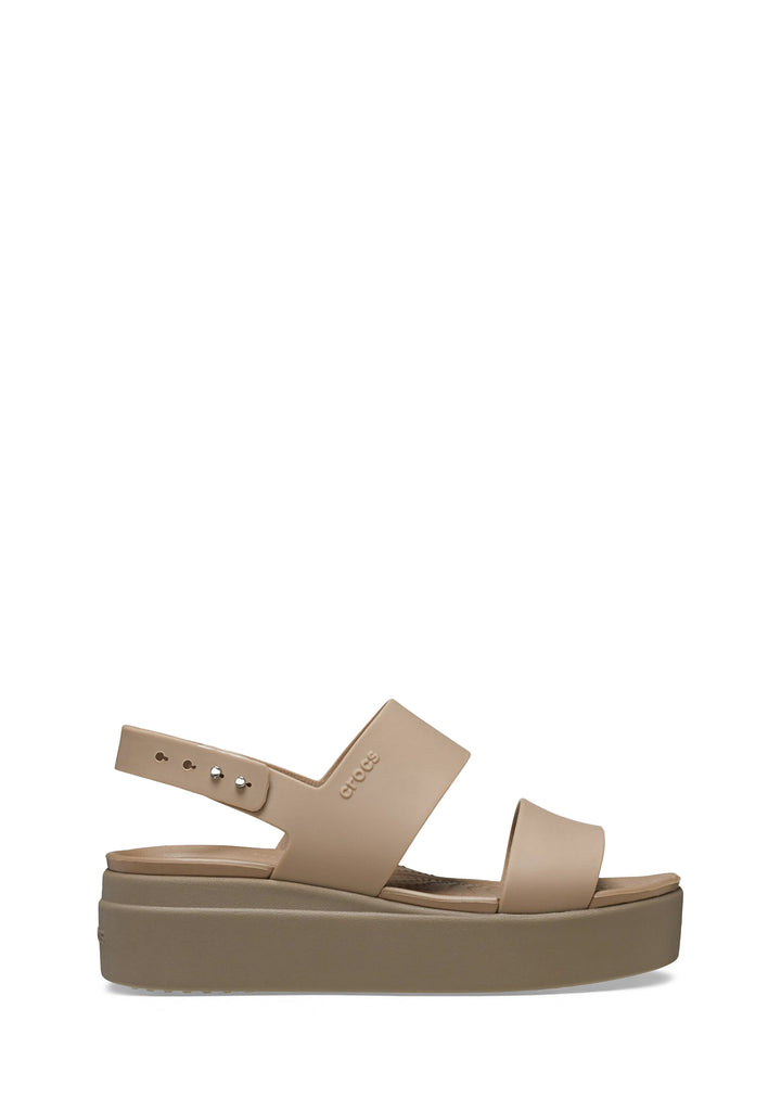 CROCS - Sandalo Beige Brooklyn Low Wedge