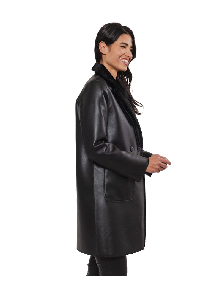 CAPPOTTO DONNA Nero Rino&pelle